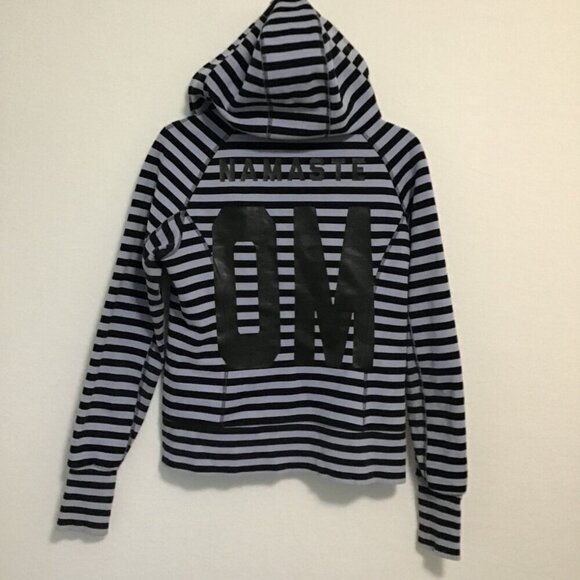 Lululemon Special Edition Scuba Hoodie Om Namaste Sea Stripe Polar Haze Size 10 - Picture 10 of 14